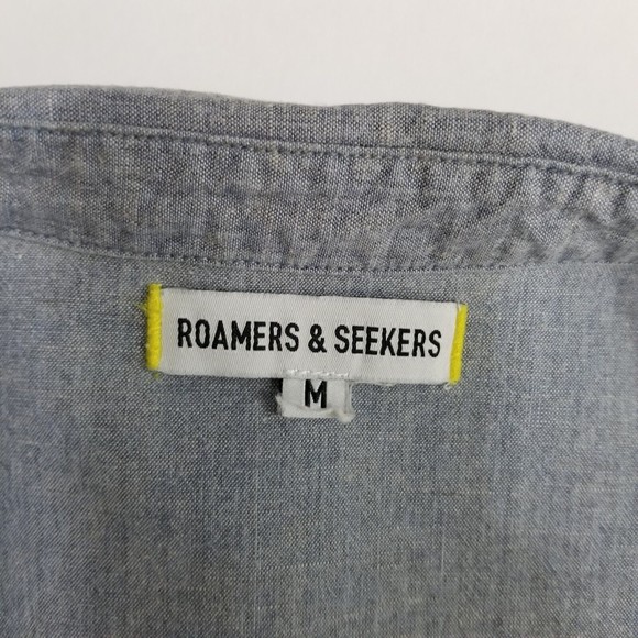 Roamers & Seekers Women's Cotton Tunic Shirt 3/4 Sleeve Size Medium Chambray - Picture 8 of 14